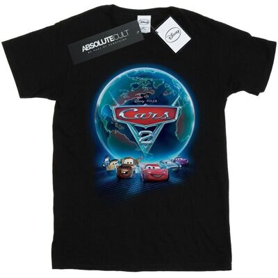 Disney Koszulka Damska / Damska Cars Globe Movie Poster Cotton Boyfriend T-Shirt (XXL (193cm) / Czarny) Disney Koszulka Damska / Damska Cars Globe Movie Poster Cotton Boyfriend T-Shirt (XXL (193cm) / Czarny)