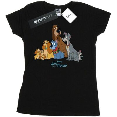 Disney Koszulka Damska / Damska Lady And The Tramp Classic Group Cotton T-Shirt (XXL (193cm) / Czarny) Disney Koszulka Damska / Damska Lady And The Tramp Classic Group Cotton T-Shirt (XXL (193cm) / Czarny)