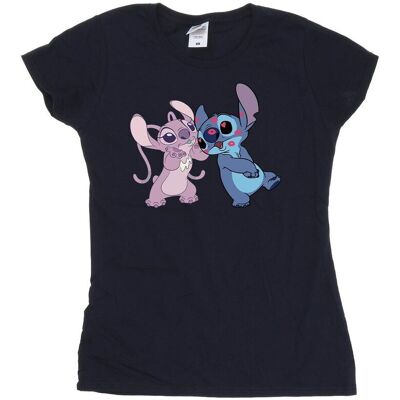 Disney Koszulka Damska / Damska Lilo & Stitch Kisses Cotton T-Shirt (XXL (193cm) / Granatowy) Disney Koszulka Damska / Damska Lilo & Stitch Kisses Cotton T-Shirt (XXL (193cm) / Granatowy)