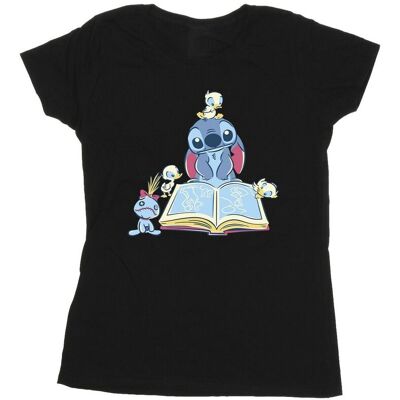 Disney Koszulka Damska / Damska Lilo & Stitch Reading A Book Cotton T-Shirt (Xxl (193Cm) / Czarny) Disney Koszulka Damska / Damska Lilo & Stitch Reading A Book Cotton T-Shirt (Xxl (193Cm) / Czarny)