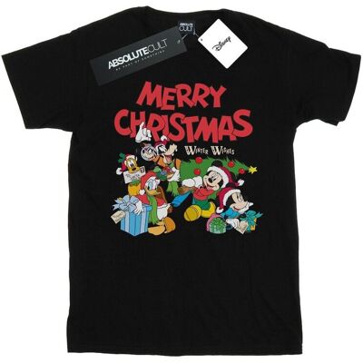 Disney Koszulka Damska / Damska Mickey And Friends Winter Wishes Cotton Boyfriend T-Shirt (L / Czarny) Disney Koszulka Damska / Damska Mickey And Friends Winter Wishes Cotton Boyfriend T-Shirt (L / Czarny)