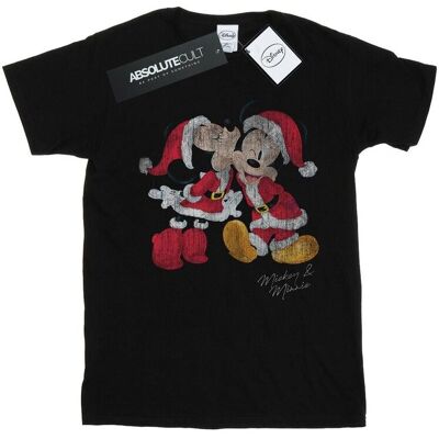 Disney Koszulka Damska / Damska Mickey I Minnie Christmas Kiss Cotton Boyfriend T-Shirt (XXL (193cm) / Czarny) Disney Koszulka Damska / Damska Mickey I Minnie Christmas Kiss Cotton Boyfriend T-Shirt (XXL (193cm) / Czarny)