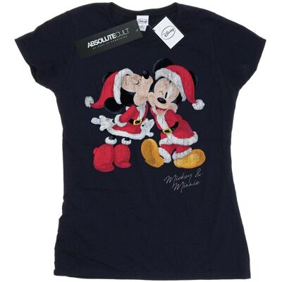 Disney Koszulka Damska / Damska Mickey I Minnie Christmas Kiss Cotton T-Shirt (M / Granatowy) Disney Koszulka Damska / Damska Mickey I Minnie Christmas Kiss Cotton T-Shirt (M / Granatowy)