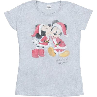Disney Koszulka Damska / Damska Mickey I Minnie Christmas Kiss Cotton T-Shirt (M / Jasnoszary) Disney Koszulka Damska / Damska Mickey I Minnie Christmas Kiss Cotton T-Shirt (M / Jasnoszary)