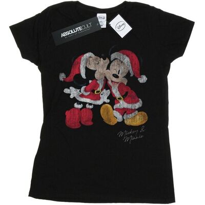 Disney Koszulka Damska / Damska Mickey I Minnie Christmas Kiss Cotton T-Shirt (XL 8,5-9 / Czarny) Disney Koszulka Damska / Damska Mickey I Minnie Christmas Kiss Cotton T-Shirt (XL 8,5-9 / Czarny)