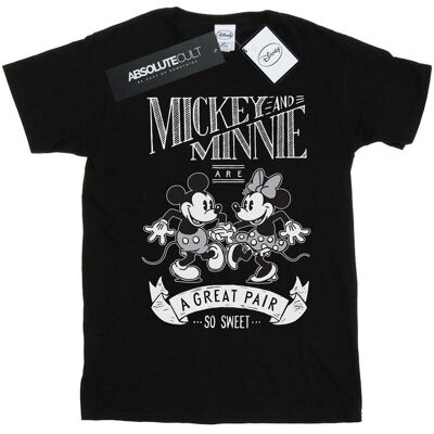 Disney Koszulka Damska / Damska Mickey I Minnie Mouse Great Pair Cotton Boyfriend T-Shirt (XXL (193cm) / Czarny) Disney Koszulka Damska / Damska Mickey I Minnie Mouse Great Pair Cotton Boyfriend T-Shirt (XXL (193cm) / Czarny)