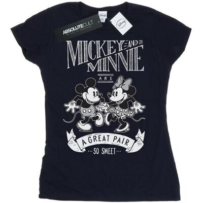 Disney Koszulka Damska / Damska Mickey I Minnie Mouse Great Pair Cotton T-Shirt (XXL (193cm) / Granatowy) Disney Koszulka Damska / Damska Mickey I Minnie Mouse Great Pair Cotton T-Shirt (XXL (193cm) / Granatowy)