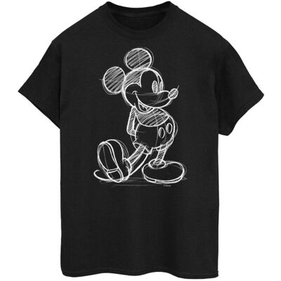 Disney Koszulka Damska / Damska Mickey Mouse Sketch Kick Cotton Boyfriend T-Shirt (L / Czarny) Disney Koszulka Damska / Damska Mickey Mouse Sketch Kick Cotton Boyfriend T-Shirt (L / Czarny)