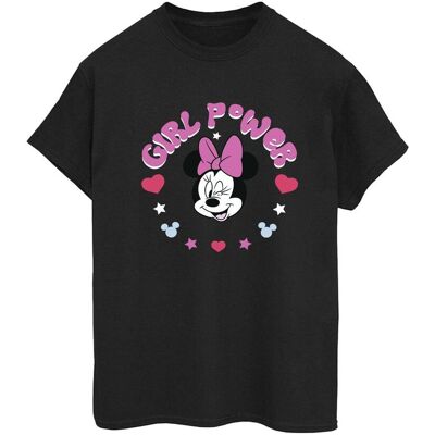 Disney Koszulka Damska / Damska Minnie Mouse Girl Power Cotton Boyfriend T-Shirt (M / Czarny) Disney Koszulka Damska / Damska Minnie Mouse Girl Power Cotton Boyfriend T-Shirt (M / Czarny)