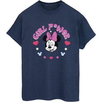 Disney Koszulka Damska / Damska Minnie Mouse Girl Power Cotton Boyfriend T-Shirt (S (52-55 Cm) / Granatowy) Disney Koszulka Damska / Damska Minnie Mouse Girl Power Cotton Boyfriend T-Shirt (S (52-55 Cm) / Granatowy)