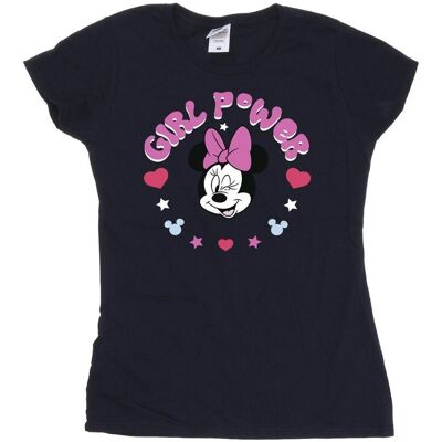 Disney Koszulka Damska / Damska Minnie Mouse Girl Power Cotton T-Shirt (L / Granatowy) Disney Koszulka Damska / Damska Minnie Mouse Girl Power Cotton T-Shirt (L / Granatowy)