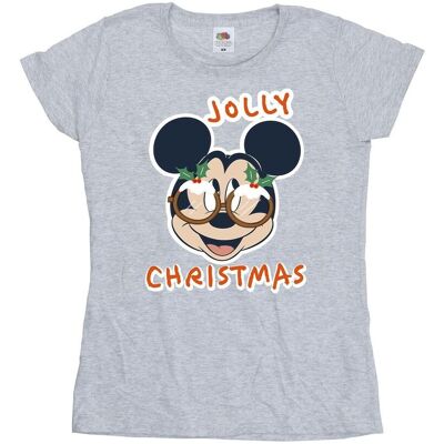 Disney Koszulka Damska / Damska Myszka Miki Jolly Christmas Glasses Cotton T-Shirt (L / Jasnoszary) Disney Koszulka Damska / Damska Myszka Miki Jolly Christmas Glasses Cotton T-Shirt (L / Jasnoszary)