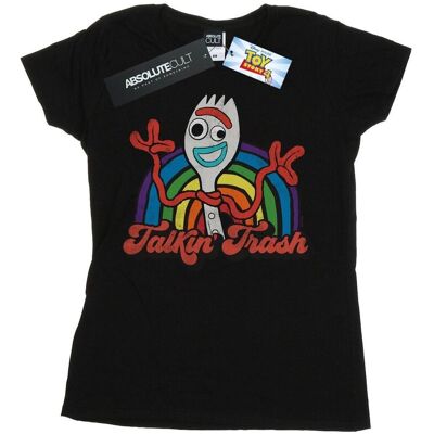 Disney Koszulka Damska / Damska Toy Story 4 Forky Talkin´ Trash Cotton T-Shirt (XXL (193cm) / Czarny) Disney Koszulka Damska / Damska Toy Story 4 Forky Talkin´ Trash Cotton T-Shirt (XXL (193cm) / Czarny)