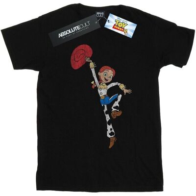 Disney Koszulka Damska / Damska Toy Story 4 Jessie Jump Pose Cotton Boyfriend T-Shirt (XXXXXS / Czarny) Disney Koszulka Damska / Damska Toy Story 4 Jessie Jump Pose Cotton Boyfriend T-Shirt (XXXXXS / Czarny)