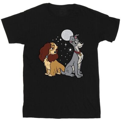Disney Męska Koszulka Lady And The Tramp Moon T-Shirt (XXXXXS / Czarny) Disney Męska Koszulka Lady And The Tramp Moon T-Shirt (XXXXXS / Czarny)