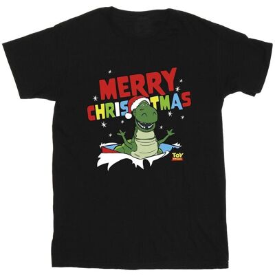 Disney Męska Koszulka Toy Story Rex Christmas Burst T-Shirt (XXL (193cm) / Czarny) Disney Męska Koszulka Toy Story Rex Christmas Burst T-Shirt (XXL (193cm) / Czarny)