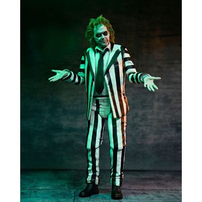 Figurka Akcji Beetlejuice 18 cm NECA - Stripes Suit, Ultimate Edycja Figurka Akcji Beetlejuice 18 cm NECA - Stripes Suit, Ultimate Edycja