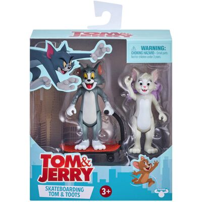 Tom & Jerry - 3" Sceny filmowych 2 Figurki - Skateboarding Tom & Toots - Figurka Tom & Jerry - 3" Sceny filmowych 2 Figurki - Skateboarding Tom & Toots - Figurka