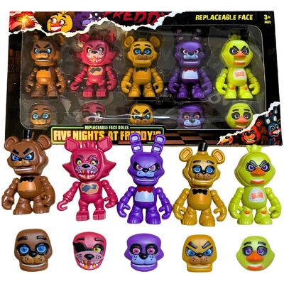 Inny producent Figurki FNAF Zestaw 5 Figurek Five Nights At Freedy's Wymienne Twarze Inny producent Figurki FNAF Zestaw 5 Figurek Five Nights At Freedy's Wymienne Twarze