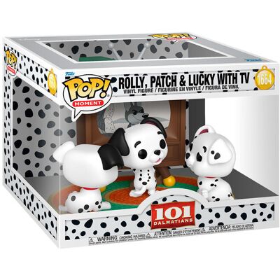Funko Figurki POP Moment Disney: Rolly, Patch i Lucky z Telewizorem 101 Dalmatyńczyków Funko Figurki POP Moment Disney: Rolly, Patch i Lucky z Telewizorem 101 Dalmatyńczyków