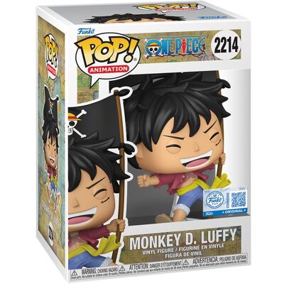 Funko, Funko POP! Exclusive, ANIME, Figurka Kolekcjonerska, One Piece, Luffy w/ Flag Funko, Funko POP! Exclusive, ANIME, Figurka Kolekcjonerska, One Piece, Luffy w/ Flag