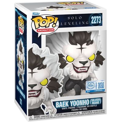 Funko, Funko POP! Exclusive, ANIME, Figurka Kolekcjonerska,Solo Leveling Season 1, Baek Yoonho (Silvermane)w/CH(FL) Funko, Funko POP! Exclusive, ANIME, Figurka Kolekcjonerska,Solo Leveling Season 1, Baek Yoonho (Silvermane)w/CH(FL)