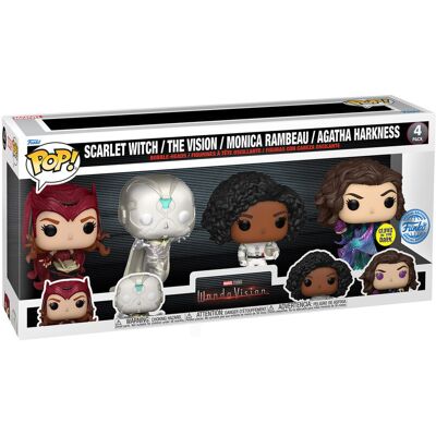 Funko, Funko POP! Multi-pack, SUPERBOHATEROWIE, Figurka Kolekcjonerska, WandaVision,WandaVision- 4PK Funko, Funko POP! Multi-pack, SUPERBOHATEROWIE, Figurka Kolekcjonerska, WandaVision,WandaVision- 4PK