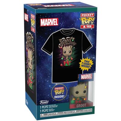 Funko Pocket POP!& Tee: Guardians Of the Galaxy - Holiday Groot - L - Marvel - T-shirt - ubrania z kolekcjonerską minifigurką winylową - pomysł na p.. Funko Pocket POP!& Tee: Guardians Of the Galaxy - Holiday Groot - L - Marvel - T-shirt - ubrania z kolekcjonerską minifigurką winylową - pomysł na p..