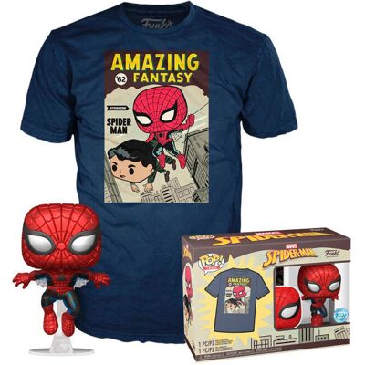 Funko Pop! Marvel Spiderman - Zestaw Figurki i Koszulki z Komiksu Funko Pop! Marvel Spiderman - Zestaw Figurki i Koszulki z Komiksu