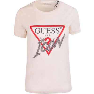 Guess Koszulka Damska T-Shirt Ss Cn Icon Tee Jasna Brzoskwiniowa R.Xs Guess Koszulka Damska T-Shirt Ss Cn Icon Tee Jasna Brzoskwiniowa R.Xs