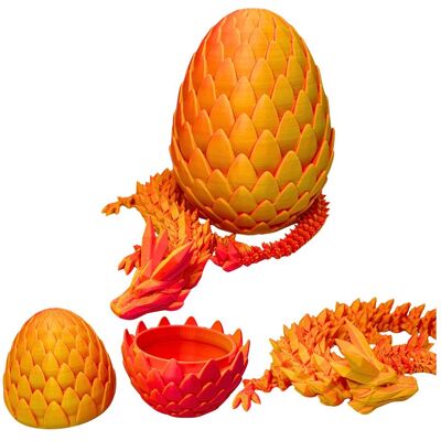 AT3D Kryształowy smok 39cm z jajem Neon figurka dekoracja Ruchomy Crystal Dragon AT3D Kryształowy smok 39cm z jajem Neon figurka dekoracja Ruchomy Crystal Dragon