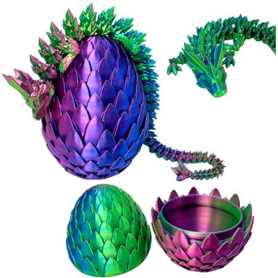AT3D Kryształowy smok 39cm z jajem Trójkolorowy Figurka dekoracja Crystal dragon AT3D Kryształowy smok 39cm z jajem Trójkolorowy Figurka dekoracja Crystal dragon
