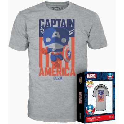 Funko marvel - captain america - t-shirt pop (xl) Funko marvel - captain america - t-shirt pop (xl)