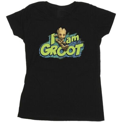Marvel Koszulka Damska / Damska Guardians Of The Galaxy I Am Groot Jumping Cotton T-Shirt (XXL (193cm) / Czarny) Marvel Koszulka Damska / Damska Guardians Of The Galaxy I Am Groot Jumping Cotton T-Shirt (XXL (193cm) / Czarny)