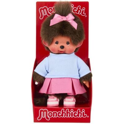 Bandai monchhichi jupe basket pluszak 20cm figurka Bandai monchhichi jupe basket pluszak 20cm figurka