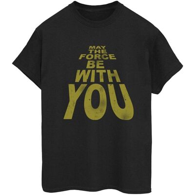 Disney Star Wars Koszulka Damska / Damska May The Force Be With You Cotton Boyfriend T-Shirt (XXXXS / Czarny) Disney Star Wars Koszulka Damska / Damska May The Force Be With You Cotton Boyfriend T-Shirt (XXXXS / Czarny)