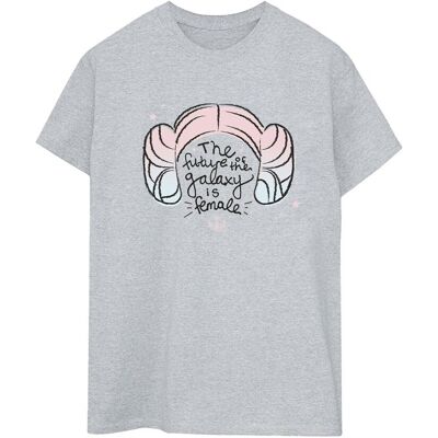 Disney Star Wars Koszulka Damska / Damska Princess Leia Future Of The Galaxy Cotton Boyfriend T-Shirt (S (52-55 Cm) / Jasnoszary) Disney Star Wars Koszulka Damska / Damska Princess Leia Future Of The Galaxy Cotton Boyfriend T-Shirt (S (52-55 Cm) / Jasnoszary)