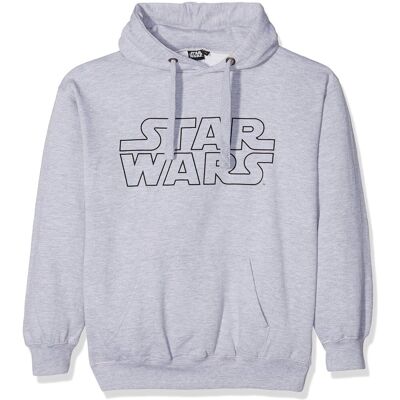 Star Wars: The Acolyte Star Wars męskie podstawowe logo bluza z kapturem - szary T-shirt Star Wars: The Acolyte Star Wars męskie podstawowe logo bluza z kapturem - szary T-shirt