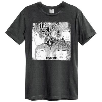 The Beatles: Beatles Revolver Amplified Vintage Charcoal Large T Shirt The Beatles: Beatles Revolver Amplified Vintage Charcoal Large T Shirt