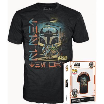 Koszulka Funko The Mandalorian - Wysoka jakość - Oficjalnie licencjonowana - 100% bawełna Koszulka Funko The Mandalorian - Wysoka jakość - Oficjalnie licencjonowana - 100% bawełna