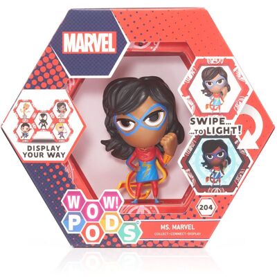 WOW! PODS Marvel Avengers Collection - Ms Marvel Podświetlana figurka superbohatera z Bobble-Head Oficjalne zabawki i prezenty kolekcjonerskie M.. WOW! PODS Marvel Avengers Collection - Ms Marvel Podświetlana figurka superbohatera z Bobble-Head Oficjalne zabawki i prezenty kolekcjonerskie M..