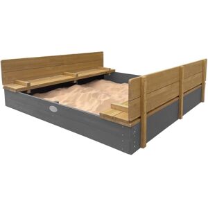 AXI Piaskownica XXL Ella 150x150 z Ławeczkami Szara AXI Piaskownica XXL Ella 150x150 z Ławeczkami Szara