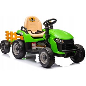Bemi Traktor Na Akumulator z Przyczepą 2 Silniki 12V Skóra Koła EVA Zielony Bemi Traktor Na Akumulator z Przyczepą 2 Silniki 12V Skóra Koła EVA Zielony