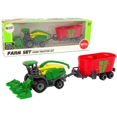 Lean Toys Dla Dzieci Zabawkowy Kombajn Z Przyczepą Lean Toys Dla Dzieci Zabawkowy Kombajn Z Przyczepą