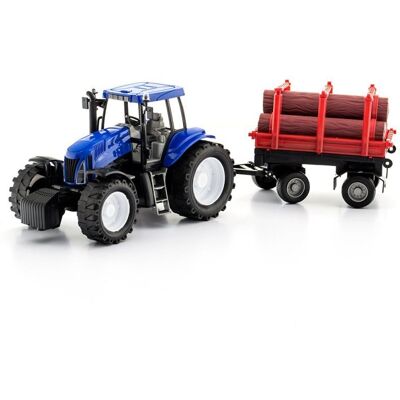 Lean Toys DLA DZIECI ZABAWKOWY TRAKTOR Z PRZYCZEPĄ Lean Toys DLA DZIECI ZABAWKOWY TRAKTOR Z PRZYCZEPĄ