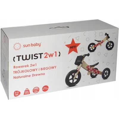 Sun Baby Drewniany rowerek biegowy 2w1 Twist Sun Baby Drewniany rowerek biegowy 2w1 Twist