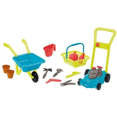 Ecoiffier Zestaw Ogrodowy 3w1 Kosiarka Taczka Koszyk + Akcesoria Dla Dzieci Ecoiffier Zestaw Ogrodowy 3w1 Kosiarka Taczka Koszyk + Akcesoria Dla Dzieci