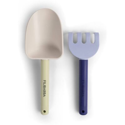 Filibabba Zestaw Łopatka I Grabki Do Piasku Blue Mix Filibabba Zestaw Łopatka I Grabki Do Piasku Blue Mix