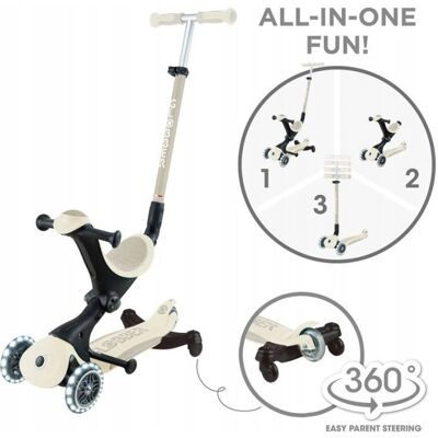 GLOBBER GO UP DELUXE LIGHTS ECOLOGIC HULAJNOGA Z SIEDZISKIEM JEŹDZIK LED GLOBBER GO UP DELUXE LIGHTS ECOLOGIC HULAJNOGA Z SIEDZISKIEM JEŹDZIK LED