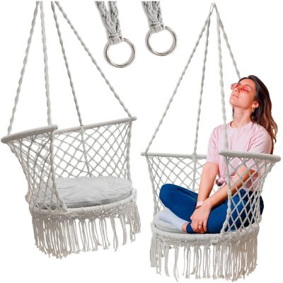 Artemis Huśtawka Bocianie Gniazdo Z Poduszką Fotel Dla Dzieci Szara Boho Max 150kg Artemis Huśtawka Bocianie Gniazdo Z Poduszką Fotel Dla Dzieci Szara Boho Max 150kg